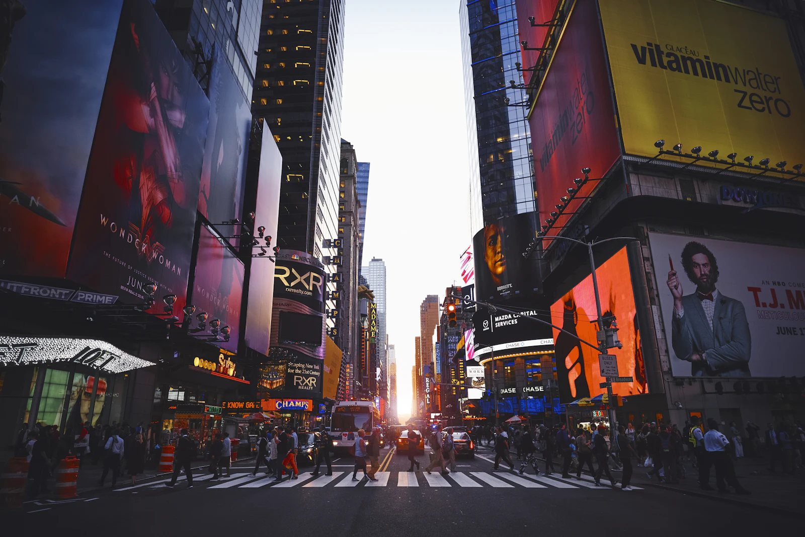 Busy street in Manhattan, New York